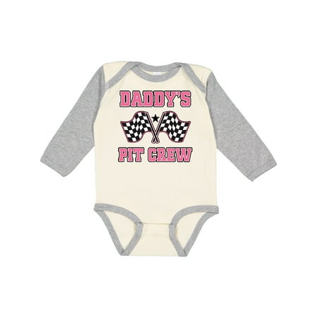 

Inktastic Daddys Pit Crew Girls Gift Baby Girl Long Sleeve Bodysuit