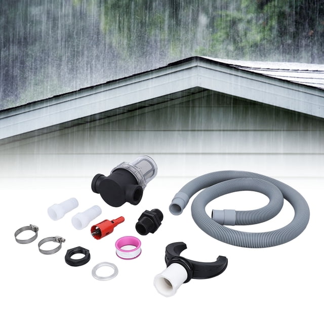 Rain Barrel Diverter Kit, Strong Plastic Material, Large Filtration System, Easy Rainwater Collection for Lawn and Garden, Water Collection System, Rainwater Barrel Connector