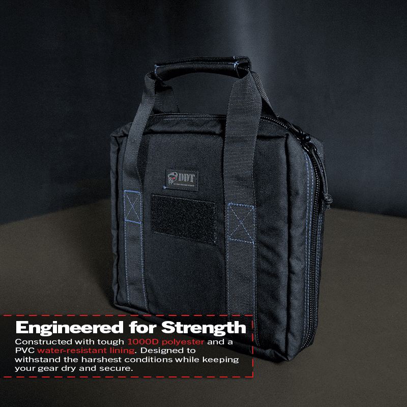 DDT Viper Padded Double Pistol Case, Color Blueline