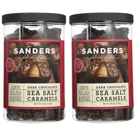 Sanders Dark Chocolate Sea Salt Caramels 36 oz., 2-pack