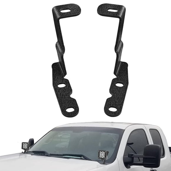 HZHIMO Hood Ditch Side Pillar Work Led Light Pod Mount Bracket with 2 Led Offroad Light &Wiring Kit Compatible with 07-13 Chevry Suburban Tahoe Silverado & GMC Yukon Sierra, SAMJIA-07