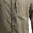 thumbnail image 3 of Rrxhxhs Raincoat for Men Solid Color Detachable‑Hood Long Sleeve Windproof Waterproof Hooded Outdoor Jacket with Multi Zipper Pockets, 3 of 4