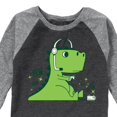 thumbnail image 3 of Instant Message - T-Rex Gamer: Pew Pew Pew - Toddler & Youth Raglan Graphic T-Shirt, 3 of 7