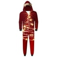 thumbnail image 2 of Odeerbi Christmas Onesie Pajamas for Family Holiday Sleep Jumpsuit Long Sleeve Family Christmas Pajamas Matching Sets Dad Printed Loungewear Jumpsuit Sleepwear Xmas PJs Set Red, 2 of 7
