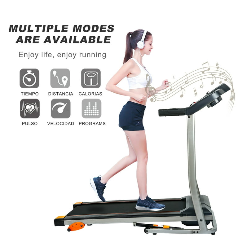Home Foldable Treadmill, Treadmill for Home/Gym/Small Apartment, with 15  Preset or Adjustable Programs, with LED Monitor and Cup Holder and Safety