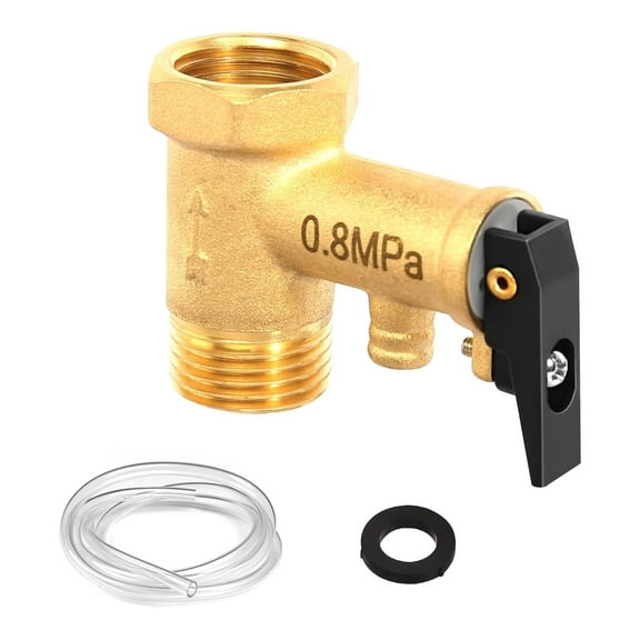 0.8MPa Pressure Relief Valves Automatic Release Anti Backflow Designs Brass Safety Valves 1/2inch for Water Heater Systems