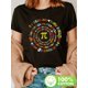 thumbnail image 1 of Women's Pi Day Spiral Math Graphic T-Shirt - Soft 100% Short Sleeve Crew Neck Casual Top, Black with Colorful Number Design, Perfect for Spring & Summer, 1 of 6