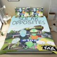 thumbnail image 1 of Opuestos Solares Conjunto de sábanas temático, trío de piezas, cómodo y amigable con la piel, diseño único, regalo de decoración para el hogar para familiares, amigos y fans, 90 cm * 190 cm, 1 of 6