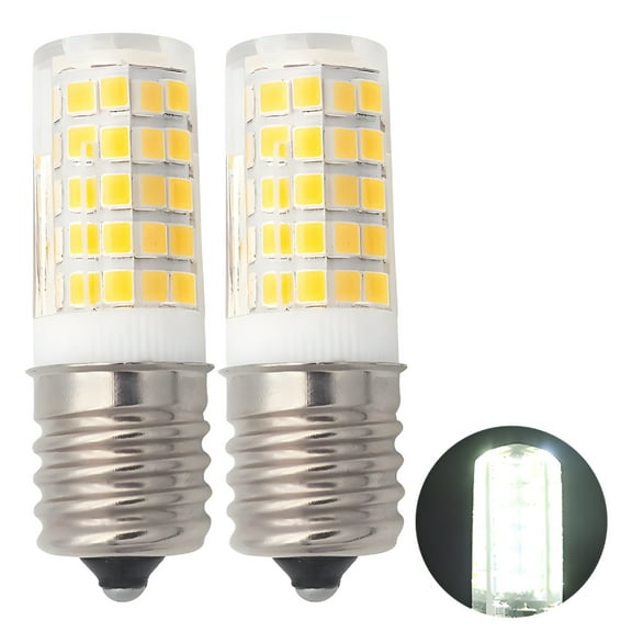 HIBIBUD 2Pcs Refrigerator Light Bulb,E17 110V 5W White Light Bulbs,52D Ceramics Led Light Bulbs for Refrigerators and Freezers,Style1