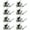 Chrome, variant on Villar Home Designs Door Lever Crown Black Keyed 8 Pack