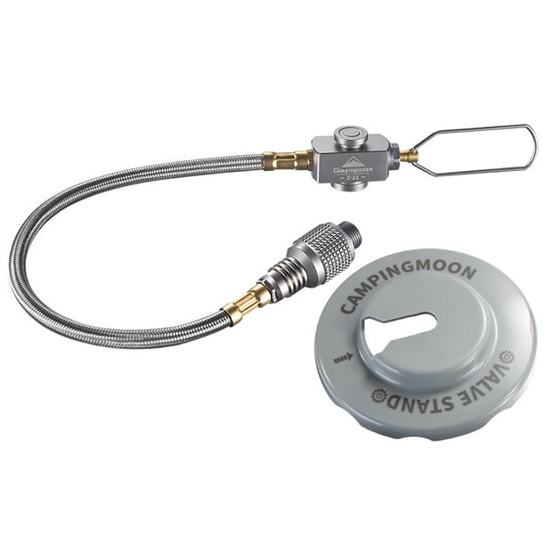 TFixol CAMPINGMOON Adaptador para Estufas de Gases para Camping Cable de Conexión para Tanques de Gases Planos