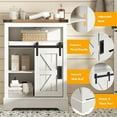 thumbnail image 7 of LUXOAK 24" Floor Cabinet, Farmhouse Storage with 3 Drawers & Adjustable Shelf, Sliding Barn Door, 7 of 7
