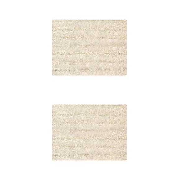 Billuyoard Alfombrilla de chenilla duradera para pies, alfombra de baño cómoda y limpia para suelos, alfombrillas de baño, alfombrillas de blanco marfil 43*61 2piezas