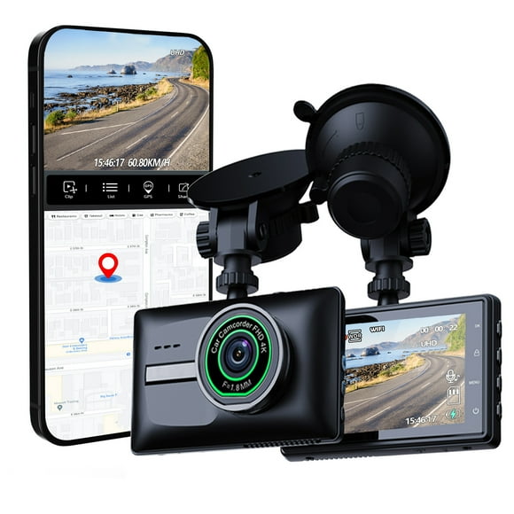 TopLLC 4K Clear Dash Cam Front Dash Camera For Cars With WiFi HD Enhanced Night Vision /G Sensor/Loop Recording/Parking Monitoring/Motion Detection DVR Dash Cam