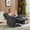 Terry cloth | gray, variant on Manual Recliner Chair, Ergonomic Overstuffed Fabric Reclining Sofa with Side Pockets, Breathable Upholstered Single Recliner, Breathable Upholstered Lazy Boy Recliner Single Sofa with Steel Frame