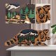 thumbnail image 4 of Decoración de animales del bosque de madera, decoración rústica, decoración de pared, decoración de montaña para dormitorio, sala de estar, mesa decorativa (mapache), 4 of 5