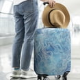 thumbnail image 2 of Blue White Tie Dye Wave Pattern Luggage Cover Fashion Suitcase Cover Baggage Covers Fit 25-28 Inch Luggage (Go Travel), 2 of 5