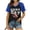 A26 Blue-Game Day, variant on Mifsaly Football Shirt Women V-Neck Short Sleeve Game Day Shirts Glitter Letter Graphic Sport Pullover Team Fans Game Day Football Tee XXXL