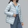 thumbnail image 2 of Women's Premium 90 Down Jacket Hooded Winter Coat Lightweight Warm Compressible Outerwear With Carry Pouch, 2 of 4