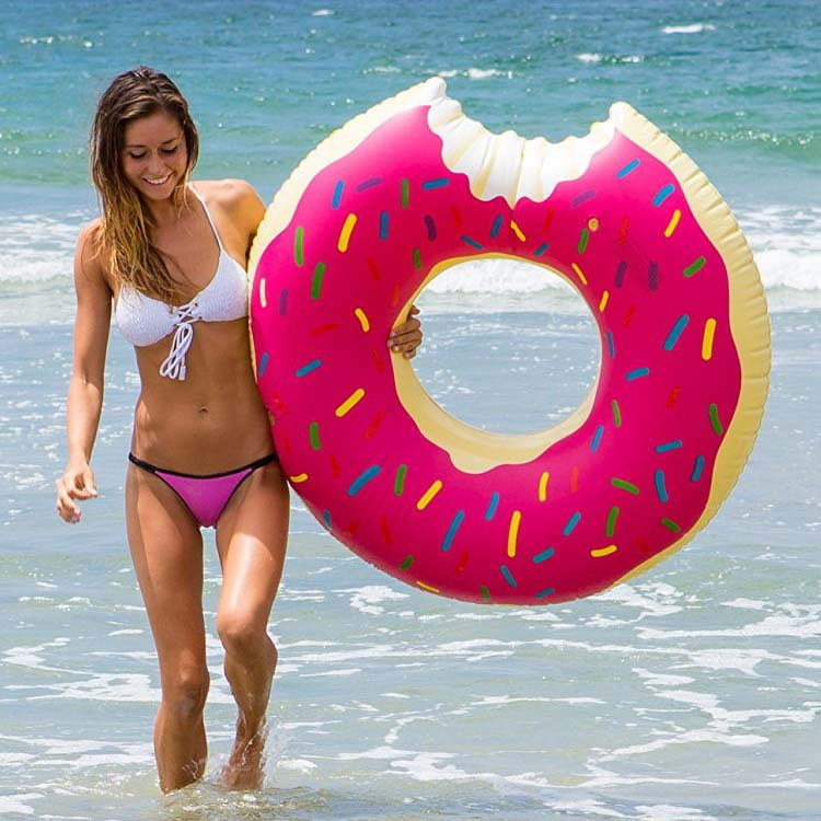 Large Donut Inflatable Pool Swim Ring Floats 119cm 3 Colours Available 