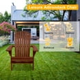 thumbnail image 5 of XgoodX Wood Adirondack Chair, Folding Wooden Lounge Seating, All Weather Outdoor Furniture Chair with Armrest for Garden Fire Pit Yard Beach, 350 LB Support - Carbonized, 5 of 7