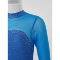 thumbnail image 4 of YiZYiF Kids Girls Rhinestones Figure Skating Dress Mesh Splice Gymnastic Leotard, 4 of 7