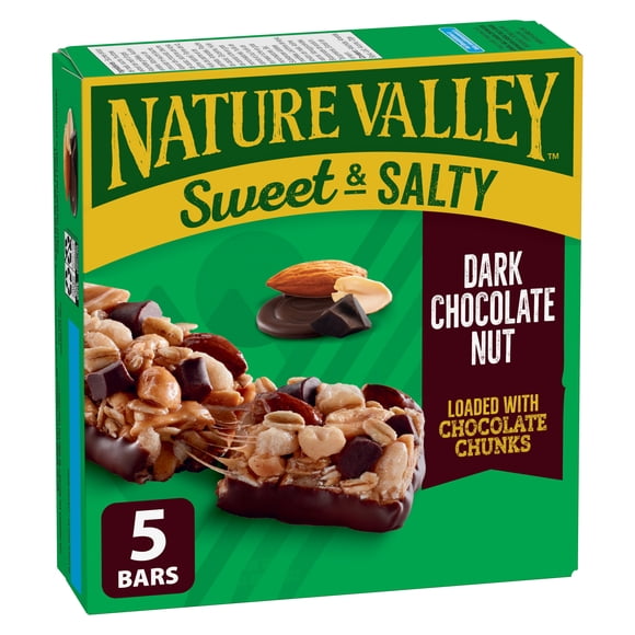Val Nature Barre Granola Sucrées et Salées, Chocolat Noir et Noix