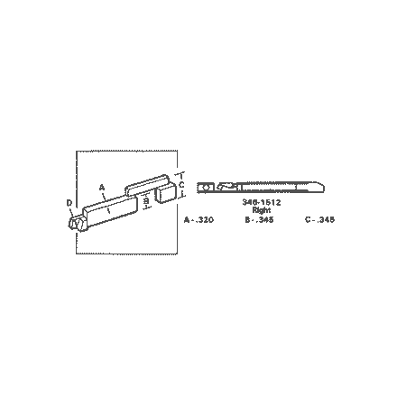 - CRL Right Hand Nylon Slide Bolt - .320