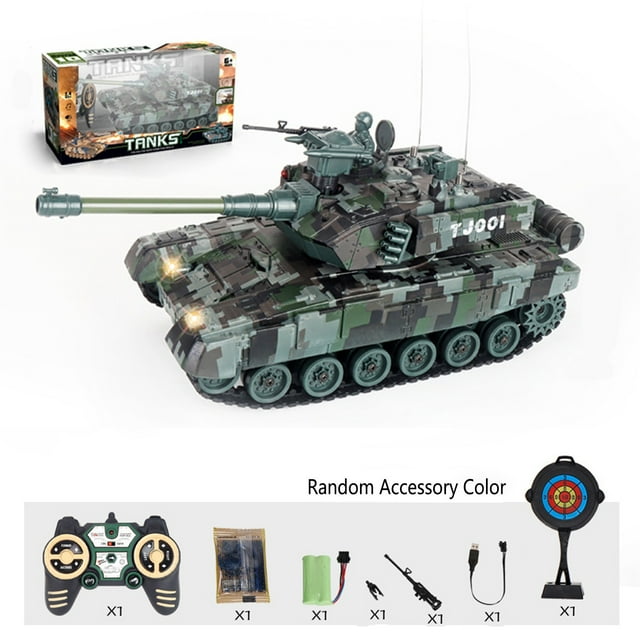 RKSTN Remote Controlled Tank Remote Control Tank For Boys Tank Material With Effect Lights Realistic Sounds Battles Tank Toy Great Gift Toy For Kids Requires 2 AA Batteries Not Included