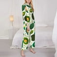 thumbnail image 3 of Balery Green Avocado Conjunto de Pijama con Estampado para Mujer, Conjunto de Dos Piezas con Manga Larga, Ropa de Dormir Suave con Bolsillos, Pijamas Cómodos-X-Large, 3 of 7
