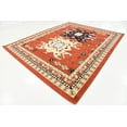 thumbnail image 2 of Unique Loom Taftan Collection Border Geometric Tribal Inspired Design Area Rug, 8 ft x 10 ft, Terracotta/Ivory, 2 of 2