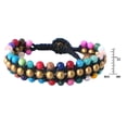 thumbnail image 2 of Multi Stone Harmony Brass BeadsToggle Bracelet, 2 of 4