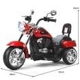 thumbnail image 3 of Moto en Estilo Chopper Costway para Niños Rojo con Música, 3 of 9