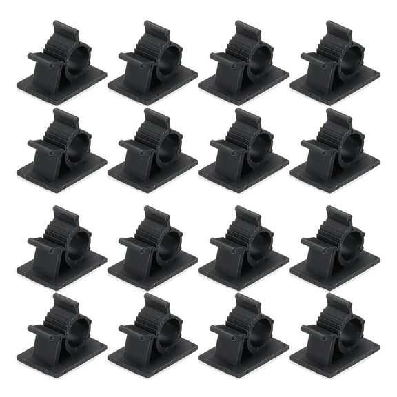 Adhesive Cable Management Clip 30Pcs PE Cord Clamps 8 to 10mm Adjustable USB Cords Mouse Cables Network Cable