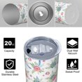 thumbnail image 4 of Pioneer Flower Floral Print Pattern 20oz Skinny Tumbler with Straw & Lid, Double Wall Vacuum Insulated Cup, Leak-Proof, Cup Holder Friendly, Hot 6H Cold 12H, 4 of 6