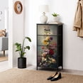 thumbnail image 6 of Gothic Dresser for Bedroom with 4 Storage Drawers Colorful Wildflower Bouquet Soft Pastel Oil Painting Style Dressers Chest of Drawers Steel Framed Fabric Closet Organizers for Dorm Entryway, 6 of 8