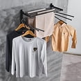 thumbnail image 4 of Fetcoi, Towel Rack Wall Mounted Aluminum Laundry Clothes Drying Rack(Black), 4 of 9