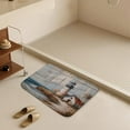 thumbnail image 7 of Beach House Pattern Bath Mat,Plush Bathroom Decor Mat with Non Slip Backing,Bath Rugs for Bathroom, Great for Bath, Shower, Bedroom, Kitchen, Office or Door Mats 16"x24", 7 of 7