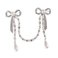 thumbnail image 1 of Broches y alfileres Broche Moda Rhinestone Doble Bowknot Pin Broche Vintage Perlas Borla Traje Collar Solapa Camisa Broches Pin, 1 of 5