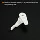 thumbnail image 4 of Uxcell Clips de Pantalla de Techo de 4.5mm Fijación de Ganchos Accesorios de Luz Plástico Blanco 15 Pares, 4 of 6