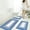 Blue, variant on 3 Piece Bathroom Rug Set Microfiber Contour Mats, Soft Absorbent Non-Slip Shower and Toilet Mats, Machine Washable Bath Mat for Floor Protection, Brown