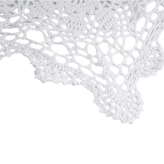 Vintage Square Tablecloth Doily Cotton Lace Crochet Floral Table Cloth Cover White 40*40Cm YIWEI