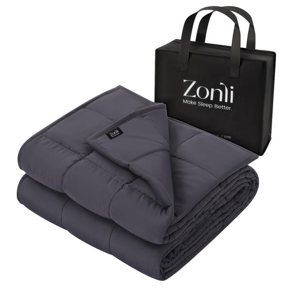 Manta pesada ZonLi Queen, tamaño 60 x 80, 9 kg, gris oscuro