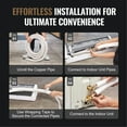 thumbnail image 6 of 25FT Mini Split Line Set - 1/4 & 3/8 O.D Copper Pipes with Triple-Layer Insulation, Ideal for Mini Split AC Refrigerant, HVAC Applications, and Heating Pump Systems - Includes Wrapping Strips for Easy, 6 of 7