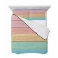 thumbnail image 7 of Quilts Full Size Bedding Set, Pink Wooden Grain Lightweight Quilted Comforter, Vintage Chic Geometric Ombre Teal Soft Reversible Bedspread Coverlet with Pillow Covers for All Season, 78" x 90", 7 of 7