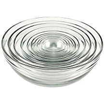Anchor Hocking Tempered Glass Assorted Dishwasher Safe Mixing Bowl, 10