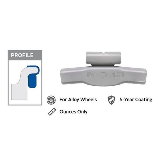 Perfect Equipment PWWMC050FE Roue en Acier 0.5 oz, Boîte de 25
