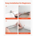 thumbnail image 5 of KFFKFF 10-Pack 6.6 ft/2M U-Shaped LED Aluminum Channel with Frosted Cover, End Caps, and Mounting Clips, Aluminum Profile for LED Strip Lighting, Simple Installation, Ideal for Cabinet, 5 of 9