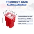 thumbnail image 2 of Uxcell 6pcs Fusible de Caja, 32VDC 50A Terminal Femenino Asortimento Fusible de Caja J para Coche, Camión, RV, Barcos, Rojo, 2 of 6