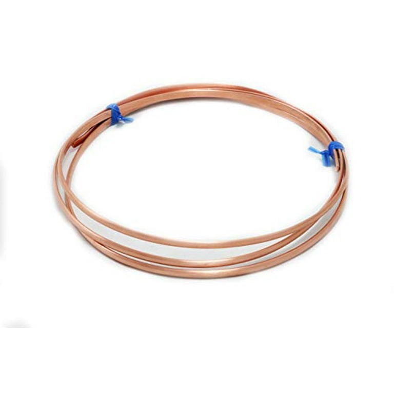 21 Gauge, 99.9% Pure Copper Wire (Half Round) Dead Soft CDA #110 Made in  USA - 25FT by CRAFT WIRE 21 Gauge 25 Feet